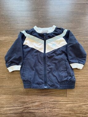 Nike Navy, White & Light Blue Baby Boy Zip Jacket Size 12-18 Month